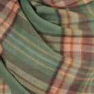 Edinburgh Lambswool Tartan Stole - Soft Luxury Check Wrap with Fringe - Royal Stewart Vintage Green - Heritage Of Scotland -