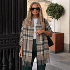 Edinburgh Lambswool Tartan Stole - Soft Luxury Check Wrap with Fringe - Royal Stewart Vintage Pink - Heritage Of Scotland -