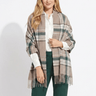 Edinburgh Lambswool Tartan Stole - Soft Luxury Check Wrap with Fringe - Royal Stewart Vintage Pink - Heritage Of Scotland -