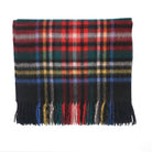 Edinburgh Lambswool Tartan Stole - Soft Luxury Check Wrap with Fringe - Stewart Black - Heritage Of Scotland -