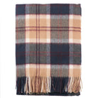 Edinburgh Long Lambswool Tartan Cape – Premium Plaid Wrap - Bannockbane Navy - Heritage Of Scotland -