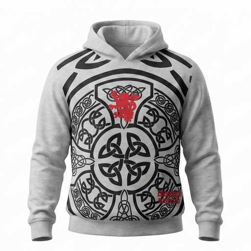 Edinburgh Scotland Celtic Knot Hoodie – Grey | Heritage Inspired Hooded Sweatshirt - Heritage Of Scotland - S