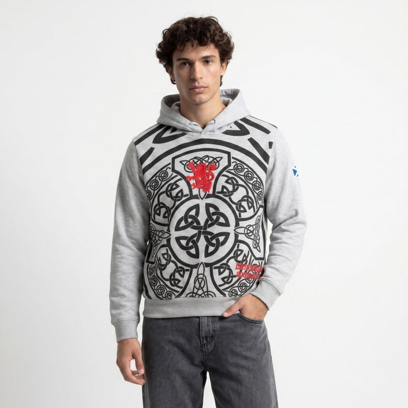 Edinburgh Scotland Celtic Knot Hoodie – Grey | Heritage Inspired Hooded Sweatshirt - Heritage Of Scotland - S