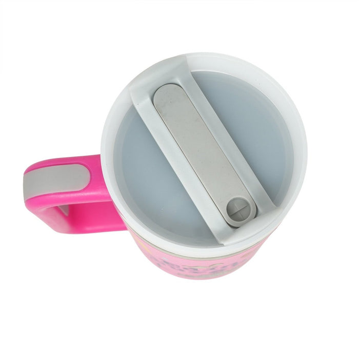 Edinburgh Souvenir 40oz Insulated Cup with Straw - Heritage Of Scotland - RASPBERRY ROSE