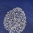 Elegant Tree Motif Soft Weave Scarf Stole - Heritage Of Scotland - NAVY/CREAM