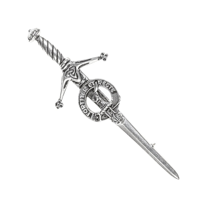 Elliot Clan Badge, Kilt Pin, Lapel Pin, Cufflinks, Keyring/Key Fob & Gift Set — Fine Pewter by Art Pewter — Made in Scotland (Shiny Finish) - Heritage Of Scotland - Kilt Pin