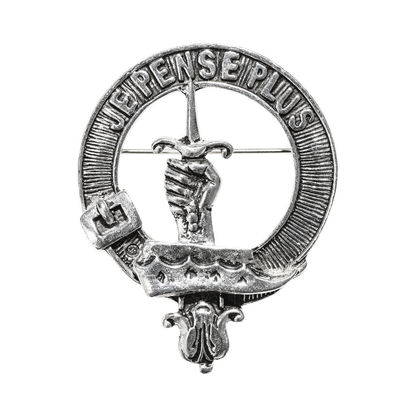 Erskine Clan Badge, Kilt Pin, Lapel Pin, Cufflinks, Keyring/Key Fob & Gift Set — Fine Pewter by Art Pewter — Made in Scotland (Shiny Finish) - Heritage Of Scotland - Badge