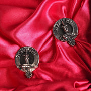 Erskine Clan Badge, Kilt Pin, Lapel Pin, Cufflinks, Keyring/Key Fob & Gift Set — Fine Pewter by Art Pewter — Made in Scotland (Shiny Finish) - Heritage Of Scotland - Cufflinks