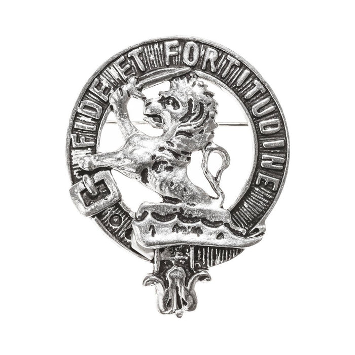 Farquharson Clan Badge, Kilt Pin, Lapel Pin, Cufflinks, Keyring/Key Fob & Gift Set — Fine Pewter by Art Pewter — Made in Scotland (Shiny Finish) - Heritage Of Scotland - Badge