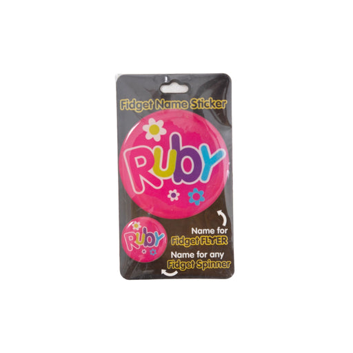 Fidget Flyer Name Stickers Ruby - Heritage Of Scotland - RUBY