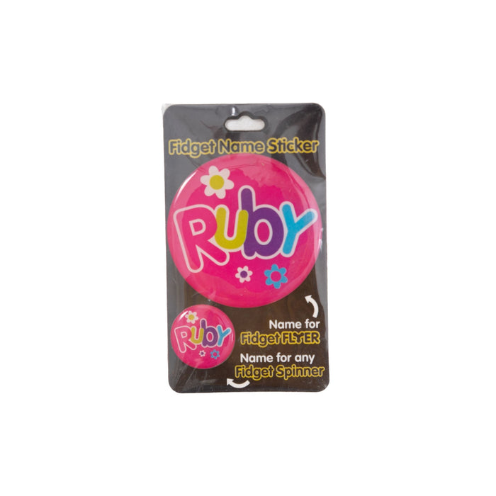 Fidget Flyer Name Stickers Ruby - Heritage Of Scotland - RUBY