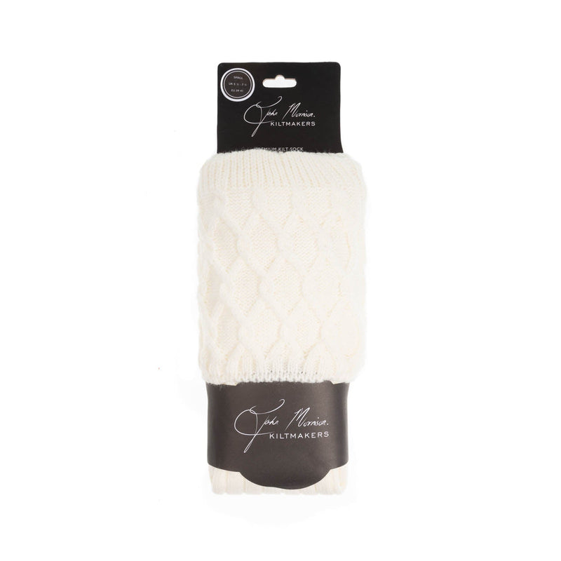 Finlay Kilt Hose – John Morrison Premium Scot Kiltmarker Socks - ECRU - Heritage Of Scotland - S