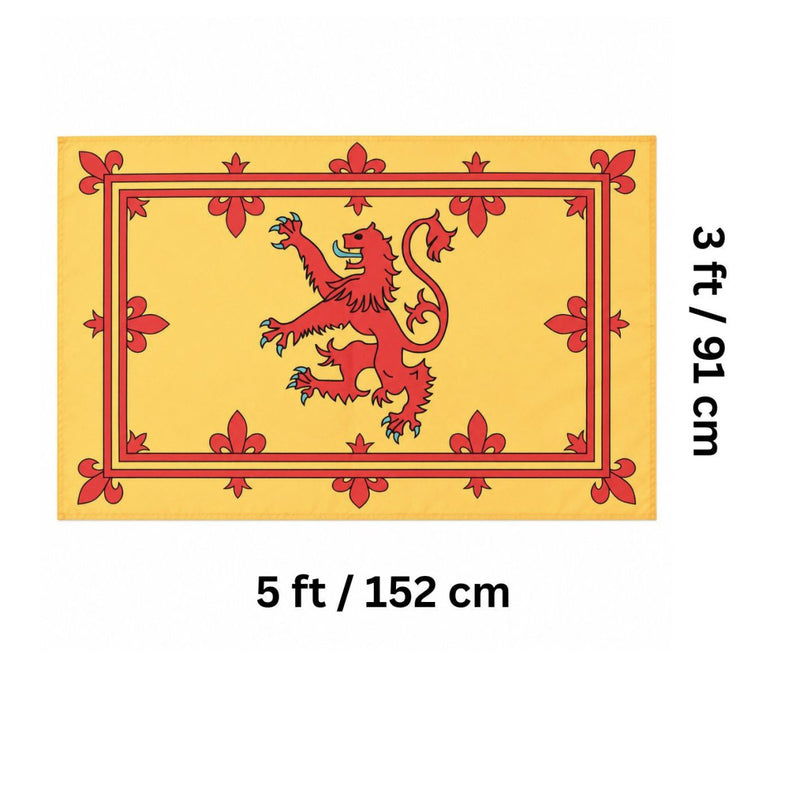 Flag Scotland 5x3 Inch with Eyelets - Heritage Of Scotland - LION RAMPANT / One Size