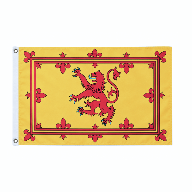 Flag Scotland 5x3 Inch with Eyelets - Heritage Of Scotland - LION RAMPANT / One Size