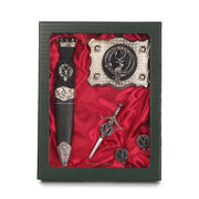 Forbes Clan Badge, Kilt Pin, Lapel Pin, Cufflinks, Keyring/Key Fob & Gift Set — Fine Pewter by Art Pewter — Made in Scotland (Shiny Finish) - Heritage Of Scotland - Gift Set