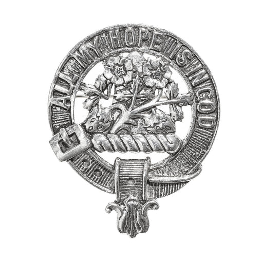 Fraser Clan Badge, Kilt Pin, Lapel Pin, Cufflinks, Keyring/Key Fob & Gift Set — Fine Pewter by Art Pewter — Made in Scotland (Shiny Finish) - Heritage Of Scotland - Badge