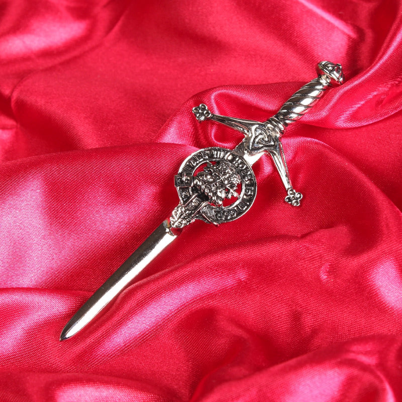 Fraser Clan Badge, Kilt Pin, Lapel Pin, Cufflinks, Keyring/Key Fob & Gift Set — Fine Pewter by Art Pewter — Made in Scotland (Shiny Finish) - Heritage Of Scotland - Kilt Pin