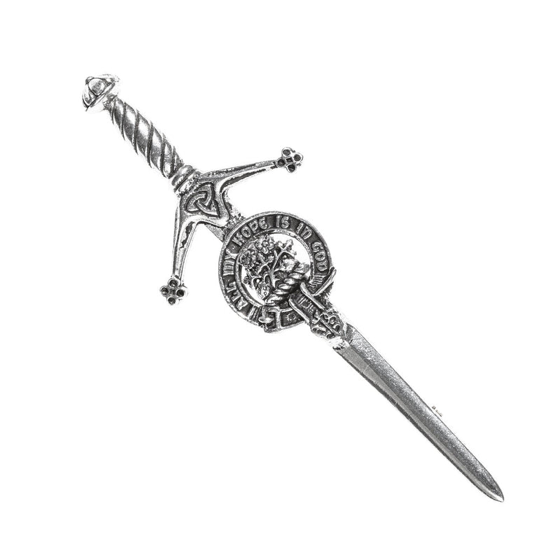 Fraser Clan Badge, Kilt Pin, Lapel Pin, Cufflinks, Keyring/Key Fob & Gift Set — Fine Pewter by Art Pewter — Made in Scotland (Shiny Finish) - Heritage Of Scotland - Kilt Pin