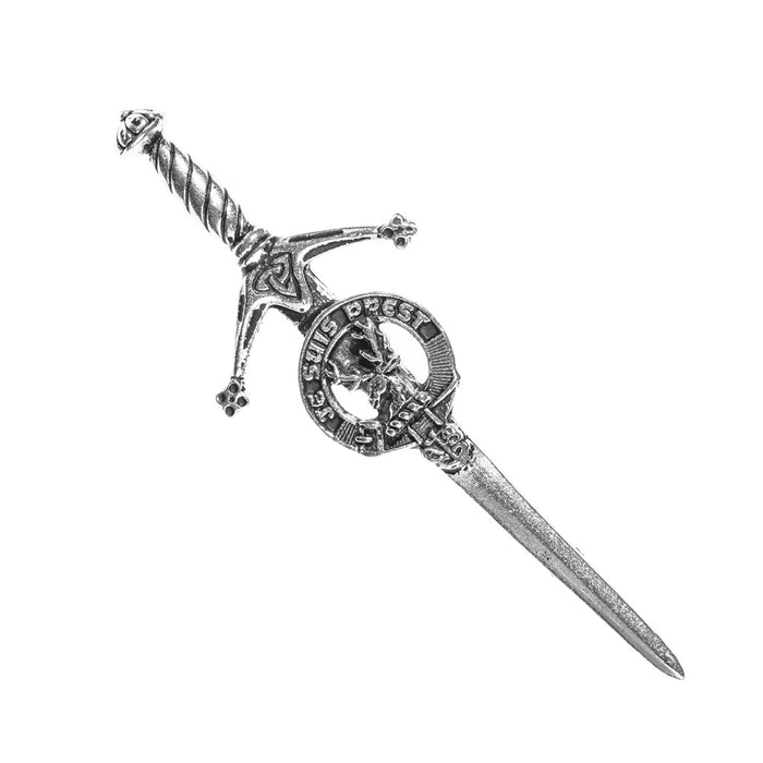 Fraser of Lovat Clan Badge, Kilt Pin, Lapel Pin, Cufflinks, Keyring/Key Fob & Gift Set — Fine Pewter by Art Pewter — Made in Scotland (Shiny Finish) - Heritage Of Scotland - Kilt Pin