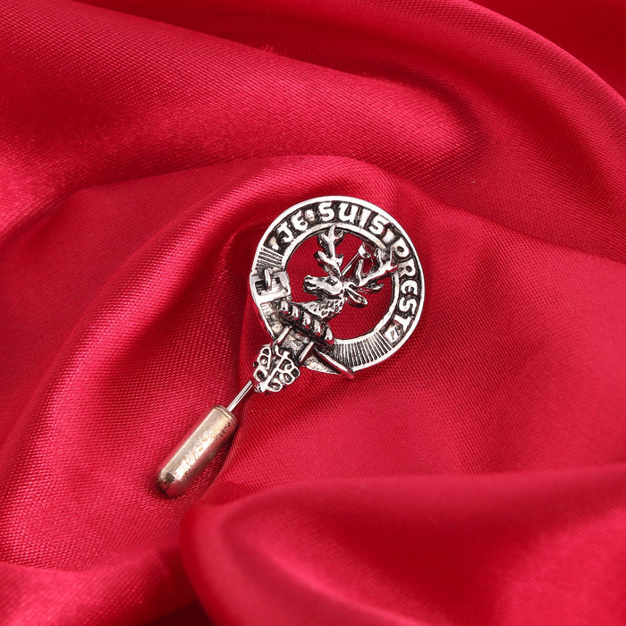 Fraser of Lovat Clan Badge, Kilt Pin, Lapel Pin, Cufflinks, Keyring/Key Fob & Gift Set — Fine Pewter by Art Pewter — Made in Scotland (Shiny Finish) - Heritage Of Scotland - Lapel Pin