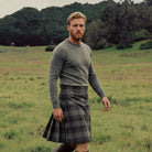 Gents Full Deluxe Kilt Hamilton Grey - Heritage Of Scotland - Hamilton Grey