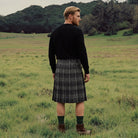 Gents Full Deluxe Kilt Hamilton Grey - Heritage Of Scotland - Hamilton Grey