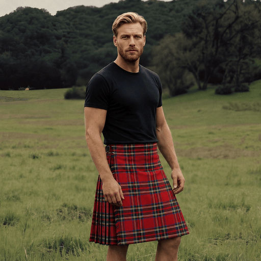 Gents Full Deluxe Kilt Stewart Royal - Heritage Of Scotland - Stewart Royal
