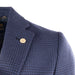 Gents Harris Pure Wool Jacket Navy Prince Of Wales - Heritage Of Scotland - NAVY PRINCE OF WALES