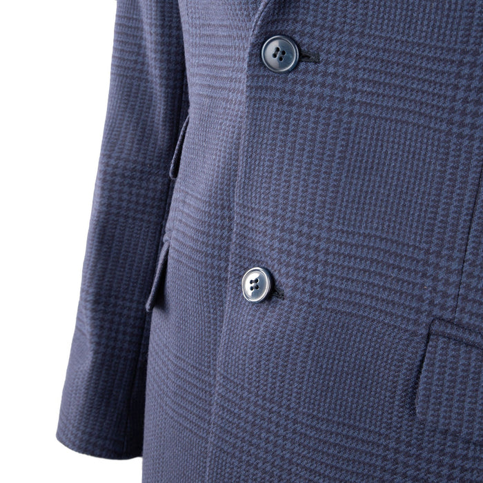 Gents Harris Pure Wool Jacket Navy Prince Of Wales - Heritage Of Scotland - NAVY PRINCE OF WALES