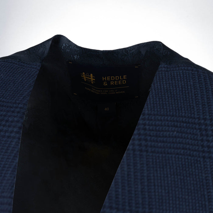 Gents Lewis Pure Wool Waistcoat Navy Prince Of Wales - Heritage Of Scotland - NAVY PRINCE OF WALES