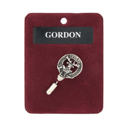 Gordon Clan Badge, Kilt Pin, Lapel Pin, Cufflinks, Keyring/Key Fob & Gift Set — Fine Pewter by Art Pewter — Made in Scotland (Shiny Finish) - Heritage Of Scotland - Lapel Pin