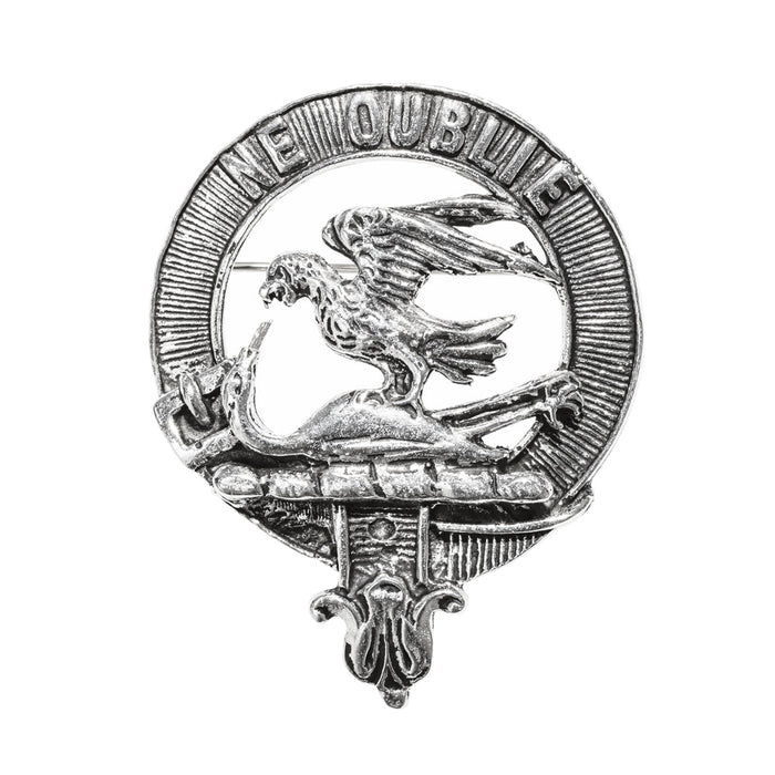 Graham Clan Badge, Kilt Pin, Lapel Pin, Cufflinks, Keyring/Key Fob & Gift Set — Fine Pewter by Art Pewter — Made in Scotland (Shiny Finish) - Heritage Of Scotland - Badge