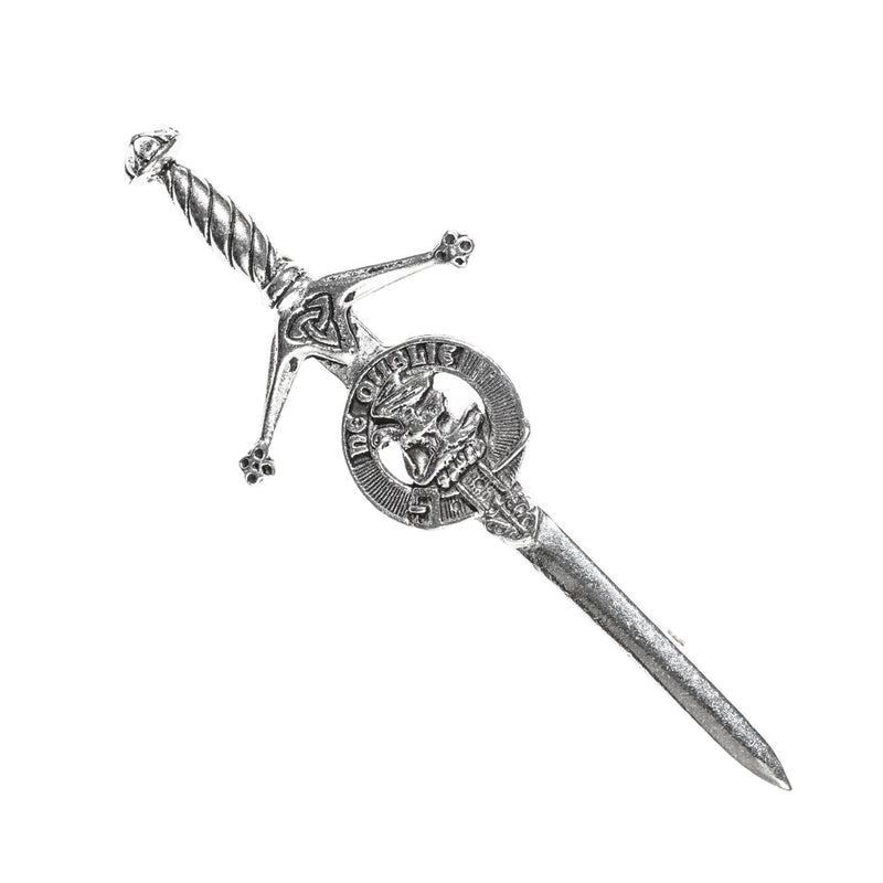 Graham Clan Badge, Kilt Pin, Lapel Pin, Cufflinks, Keyring/Key Fob & Gift Set — Fine Pewter by Art Pewter — Made in Scotland (Shiny Finish) - Heritage Of Scotland - Kilt Pin
