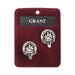 Grant Clan Badge, Kilt Pin, Lapel Pin, Cufflinks, Keyring/Key Fob & Gift Set — Fine Pewter by Art Pewter — Made in Scotland (Shiny Finish) - Heritage Of Scotland - Cufflinks