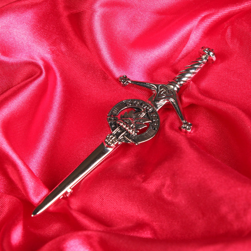 Grant Clan Badge, Kilt Pin, Lapel Pin, Cufflinks, Keyring/Key Fob & Gift Set — Fine Pewter by Art Pewter — Made in Scotland (Shiny Finish) - Heritage Of Scotland - Kilt Pin