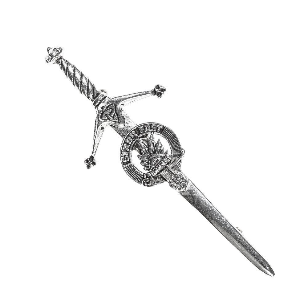 Grant Clan Badge, Kilt Pin, Lapel Pin, Cufflinks, Keyring/Key Fob & Gift Set — Fine Pewter by Art Pewter — Made in Scotland (Shiny Finish) - Heritage Of Scotland - Kilt Pin
