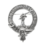 Gunn Clan Badge, Kilt Pin, Lapel Pin, Cufflinks, Keyring/Key Fob & Gift Set — Fine Pewter by Art Pewter — Made in Scotland (Shiny Finish) - Heritage Of Scotland - Badge