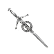 Gunn Clan Badge, Kilt Pin, Lapel Pin, Cufflinks, Keyring/Key Fob & Gift Set — Fine Pewter by Art Pewter — Made in Scotland (Shiny Finish) - Heritage Of Scotland - Kilt Pin