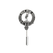 Gunn Clan Badge, Kilt Pin, Lapel Pin, Cufflinks, Keyring/Key Fob & Gift Set — Fine Pewter by Art Pewter — Made in Scotland (Shiny Finish) - Heritage Of Scotland - Lapel Pin