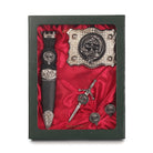 Hamilton Clan Badge, Kilt Pin, Lapel Pin, Cufflinks, Keyring/Key Fob & Gift Set — Fine Pewter by Art Pewter — Made in Scotland (Shiny Finish) - Heritage Of Scotland - Gift Set