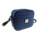 Harris Tweed Almond Mini Bag Blue Basket Weave - Heritage Of Scotland - BLUE BASKET WEAVE