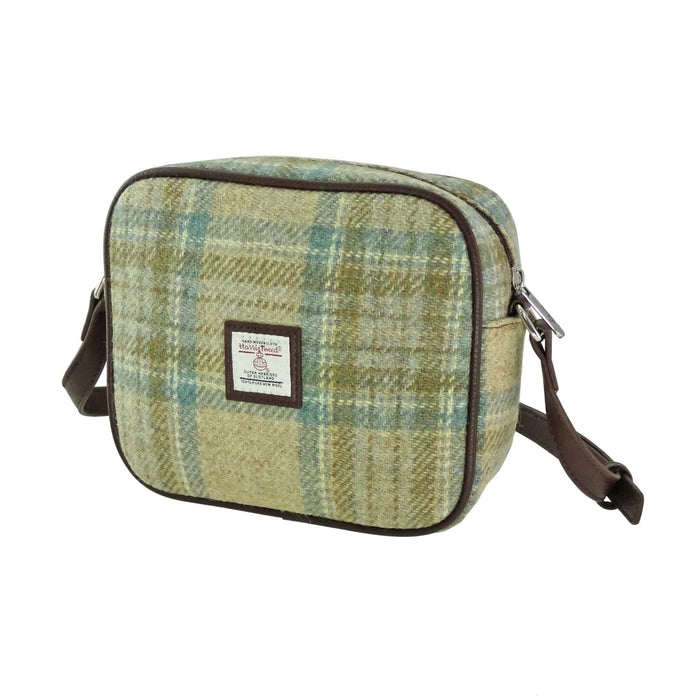 Harris Tweed Almond Mini Bag - Compact Scottish Crossbody Bag - Heritage Of Scotland - Beige Stewart (COL132)