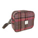Harris Tweed Almond Mini Bag - Compact Scottish Crossbody Bag - Heritage Of Scotland - Burgundy & Pink Stewart Tartan (COL144)