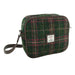 Harris Tweed Almond Mini Bag - Compact Scottish Crossbody Bag - Heritage Of Scotland - Dark Green and Plum Check (COL107)