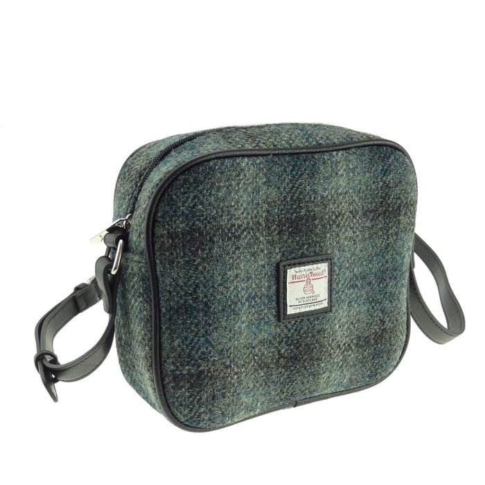 Harris Tweed Almond Mini Bag - Compact Scottish Crossbody Bag - Heritage Of Scotland - Moss Green (COL091)