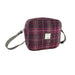Harris Tweed Almond Mini Bag - Compact Scottish Crossbody Bag - Heritage Of Scotland - Purple Check (COL131)