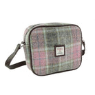 Harris Tweed Almond Mini Bag - Compact Scottish Crossbody Bag - Heritage Of Scotland - Soft Pink Buchanan (COL134)