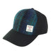 Harris Tweed and Cotton Baseball Cap - Adjustable Fit - Heritage Of Scotland - Blue with Turquoise Overcheck (COL119)