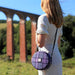 Harris Tweed Bannock Round Bag - Stylish Wool Round Shoulder Bag - Heritage Of Scotland - MacLeod Tartan (COL015)