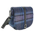 Harris Tweed Beauly Shoulder Bag - Classic Tartan Everyday Bag - Heritage Of Scotland - Blue & Purple Stewart Tartan (COL143)